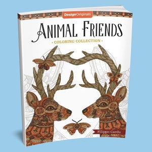 Coloring Book: Animal Friends Coloring Book - Adult Coloring Book - Animal Coloring Book