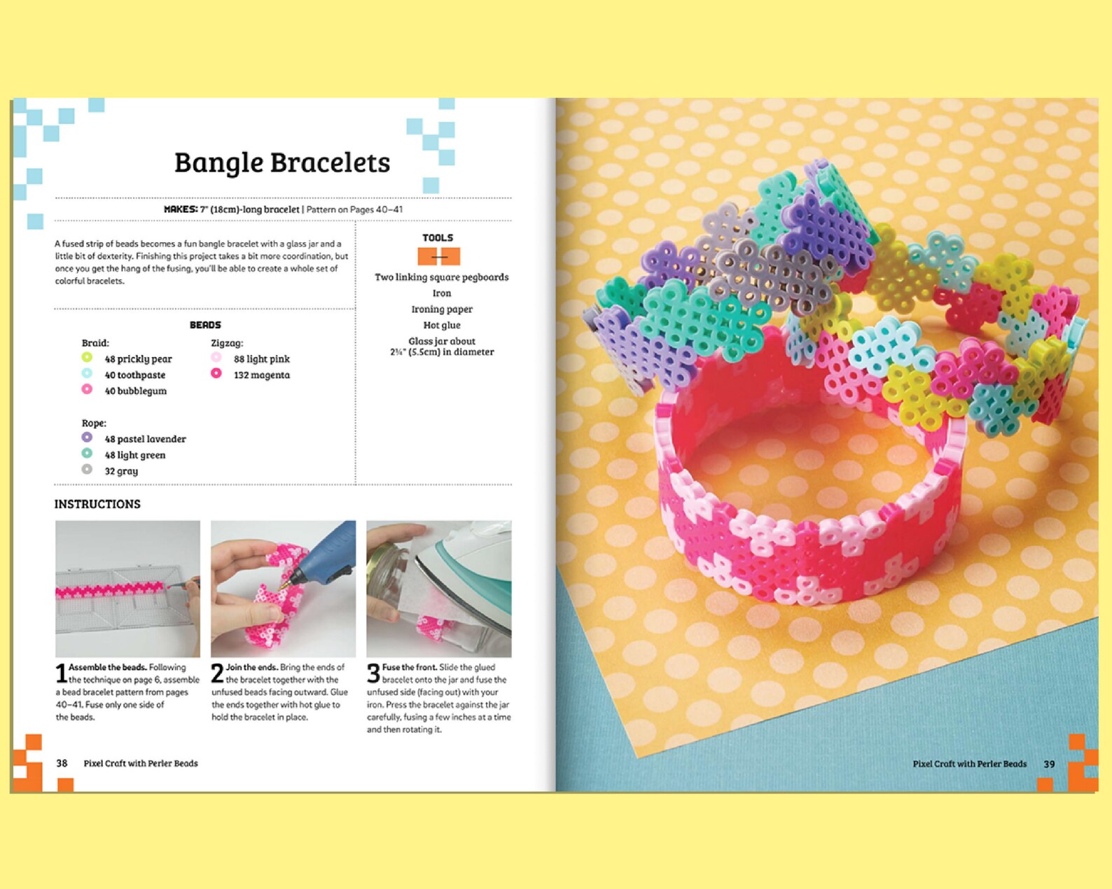 Book Pixel Craft With Perler Beads Perler Bead Patterns Etsy