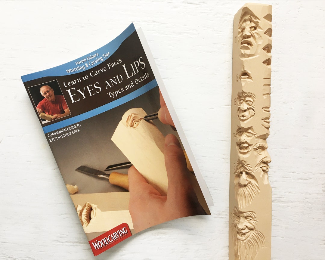 Study Stick Eyes and Lips Wood Carving Study Stick Kit Wood Carving