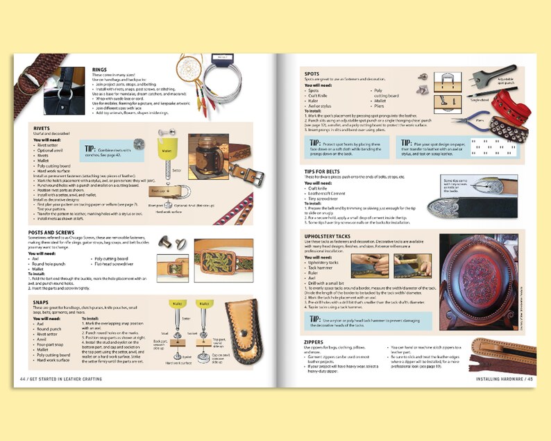 Book Get Started in Leather Crafting Leather Craft Book Etsy