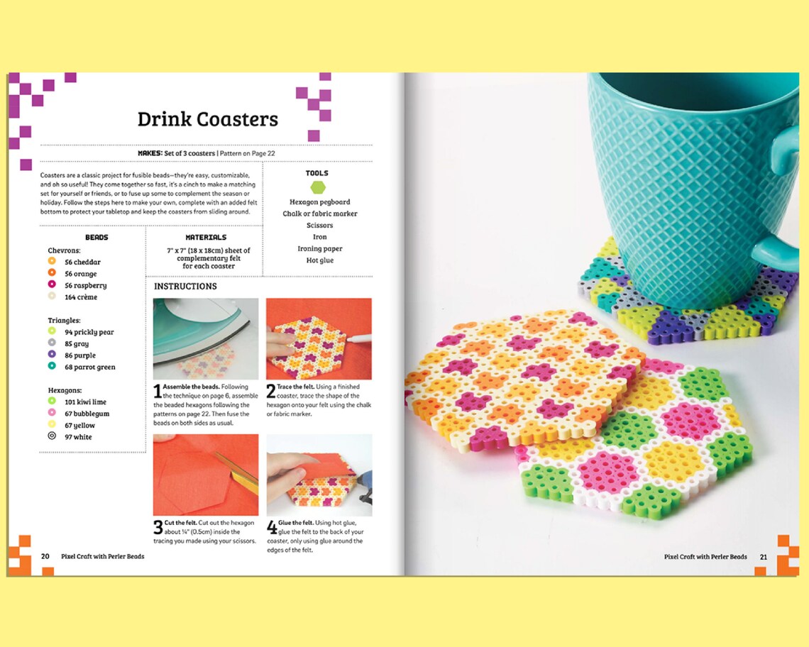 Pixel Craft with Perler Beads Book Perler Bead Patterns Etsy