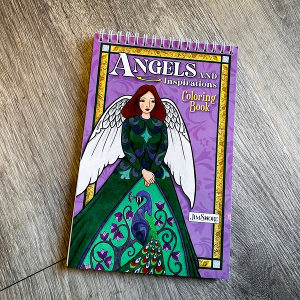 Coloring Book: Jim Shore Angels and Inspirations - Holiday Gifts - Adult Coloring Book - Folk Art - Angel Crafts - Spiral Bound