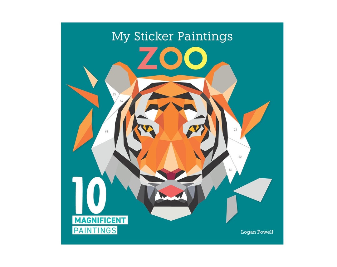 Activity Book My Sticker Paintings Zoo Animals Sticker Book Etsy