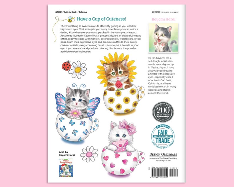 Coloring Book: Teacup Kittens Coloring Book Cat Coloring Book image 8