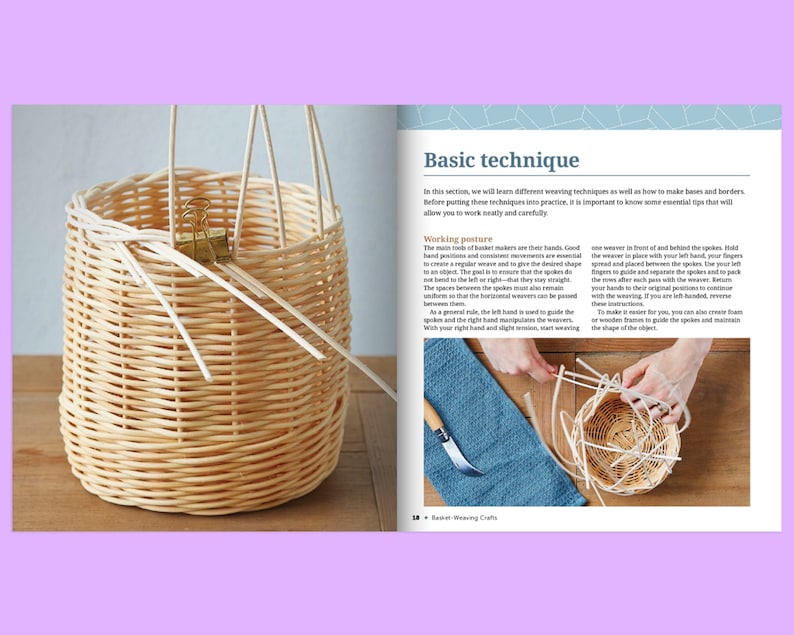 Basket Weaving Crafts Book Basket Weaving Patterns Basket Etsy