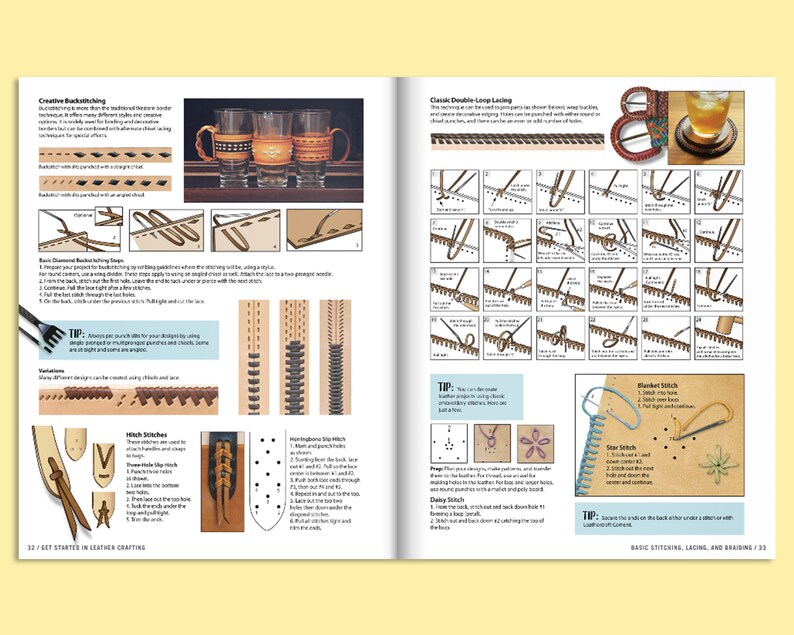 Book Get Started in Leather Crafting Leather Craft Book Etsy