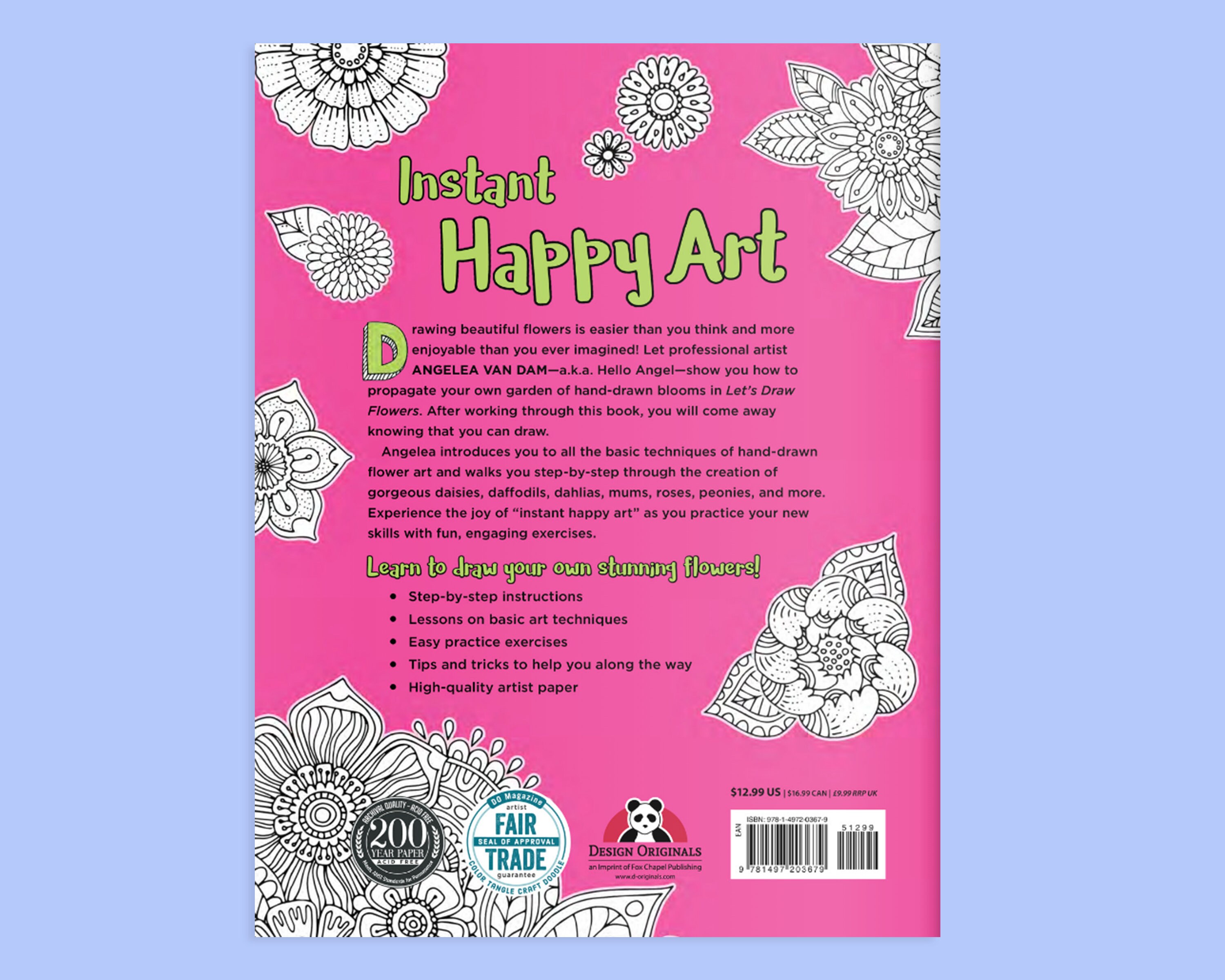 Book Let's Draw Flowers How to Draw Flowers Book Etsy