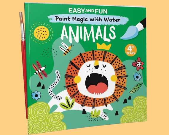Activity Book: Easy and Fun Paint Magic With Water Animals Paint With Water  Book Mess Free Painting Kids Art Book 