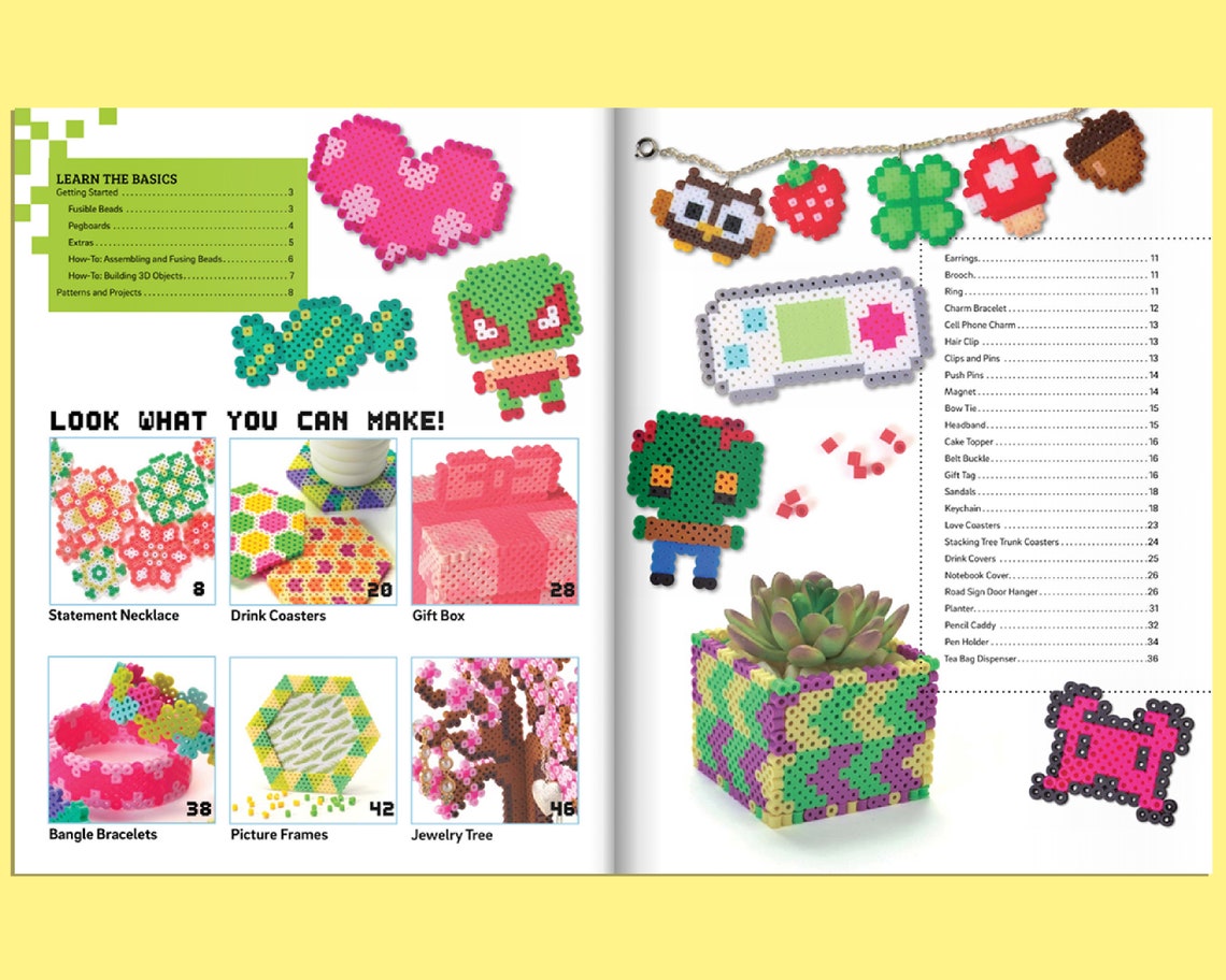 Pixel Craft with Perler Beads Book Perler Bead Patterns Etsy