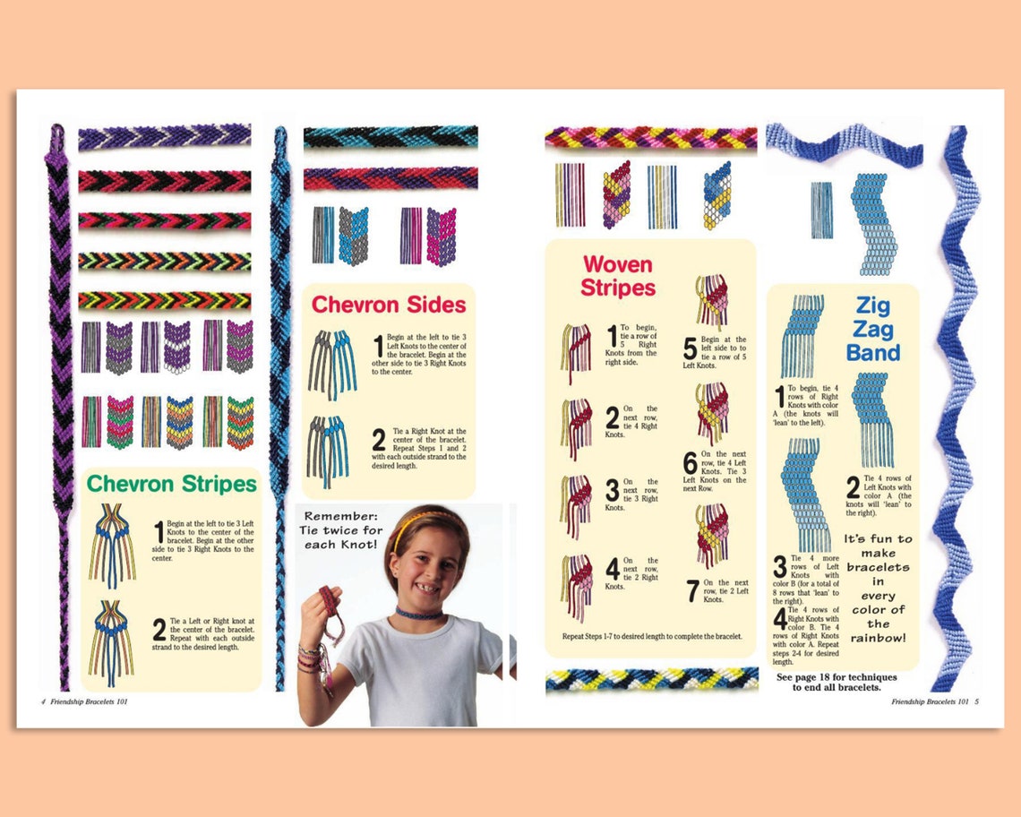 Friendship Bracelets 101 Book How to Make a Friendship - Etsy
