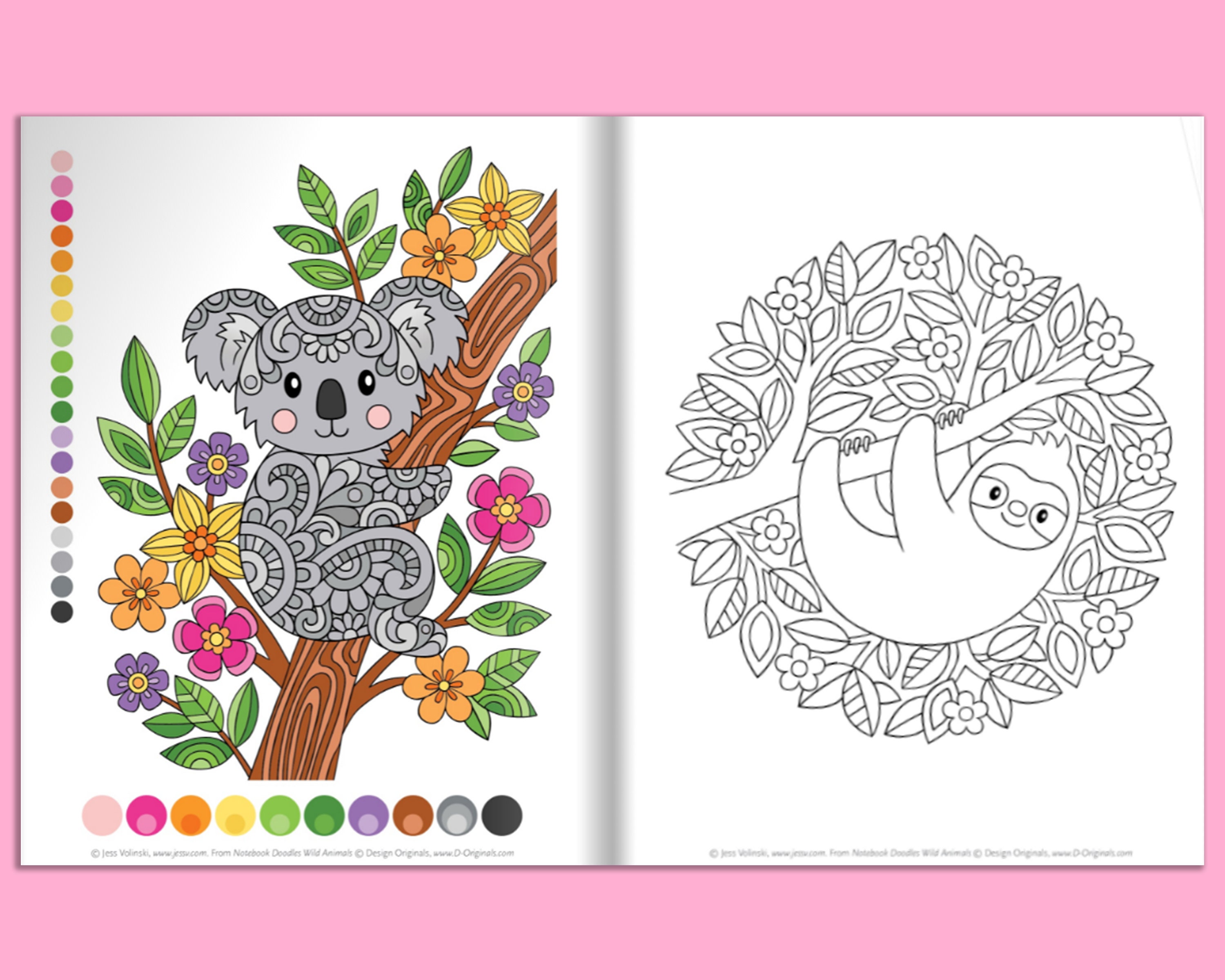 Coloring Books, Animal & Doodle Illustrations –