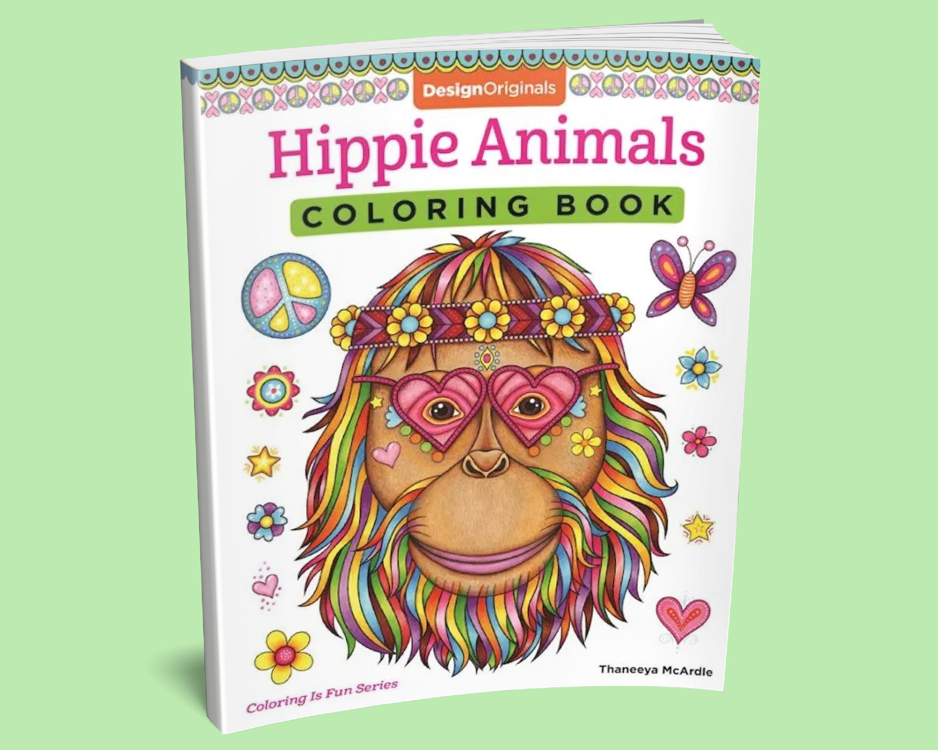 Coloring Book: Hippie Animals Coloring Book Adult Coloring - Etsy