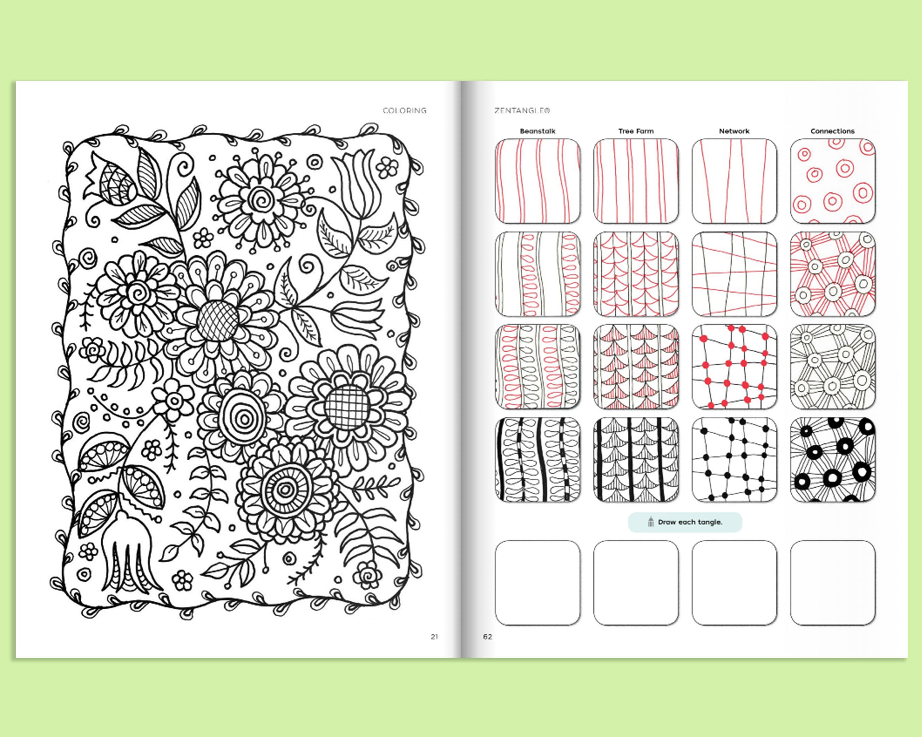 Zentangle Art Tangle Workbook A5 100 Pages -  Denmark
