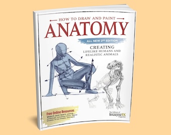 Book: How to Draw and Paint Anatomy Book - Drawing Anatomy - Figure Drawing Book - Animal Drawing - Character Drawing