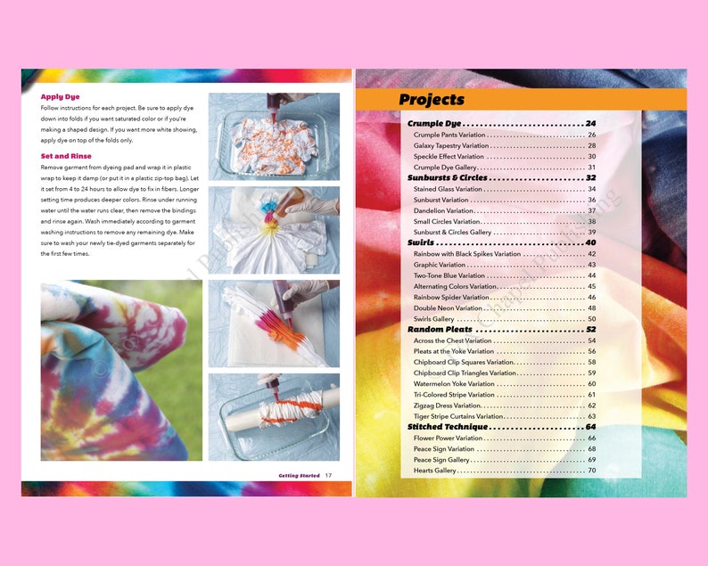 Book Totally Awesome Tie Dye Book Tie Dye Patterns How to Etsy