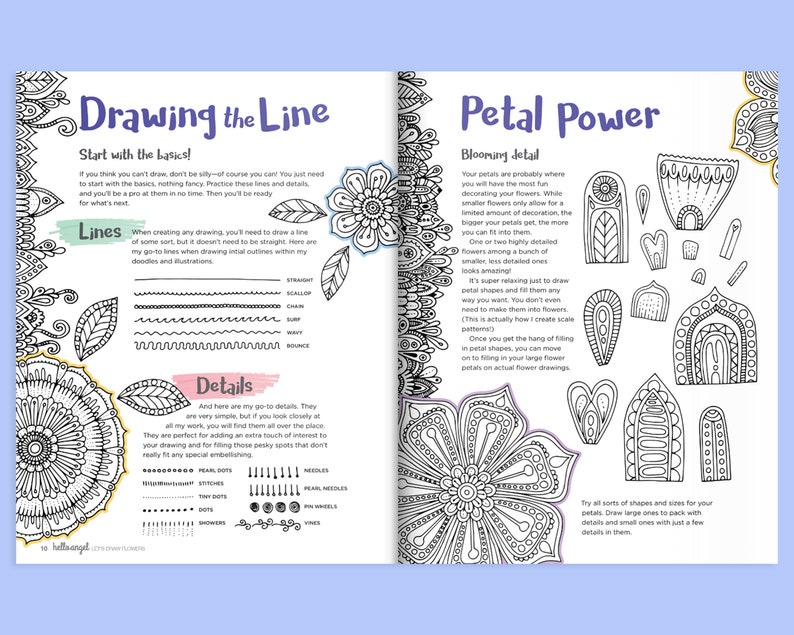 Book: Let's Draw Flowers How to Draw Flowers Book image 2
