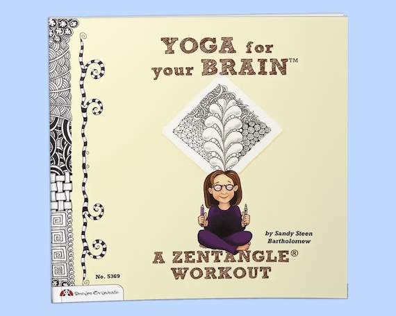 Book: Yoga for Your Brain Zentangle Drawing Book Zentangle Supplies Adult  Art Activities Mindfulness Gift Mental Health Activities 