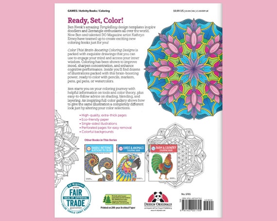 Mind Set Coloring Therapy - Adult coloring book + Colored Pencils Set /+50  Pages