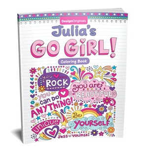Personalized Coloring Book: Notebook Doodles Personalized Go Girl ...