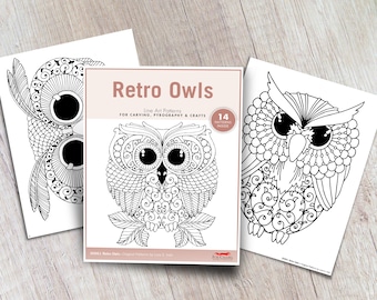 Patterns: Retro Owls Printed Wood Patterns