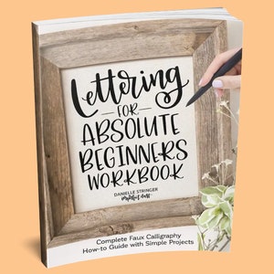 Book: Lettering for the Absolute Beginner Book - Handlettering Worksheets - Hand Lettering Workbook