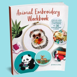 Book: Animal Embroidery Workbook - Embroidery Book -