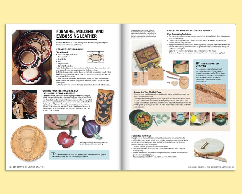 Book Get Started in Leather Crafting Leather Craft Book Etsy