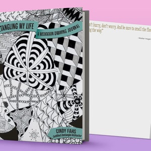 Journal/Notebook:  Detangling My Life - Zentangle Patterns - Step by Step - Journal Sale - Back to School
