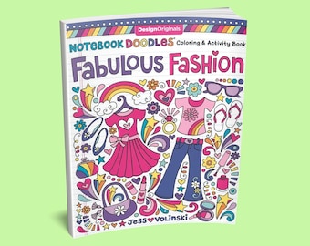 Coloring Book: Notebook Doodles Fabulous Fashion Coloring Book - Gift for Girls - Kids Coloring Book