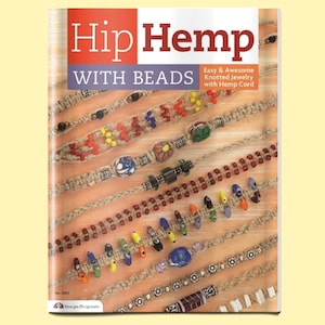 Book: Hip Hemp with Beads Booklet - Jewelry - Friendship Bracelet Patterns - DIY Friendship Bracelets - Hemp Cord Jewelry - Jewelry Beading