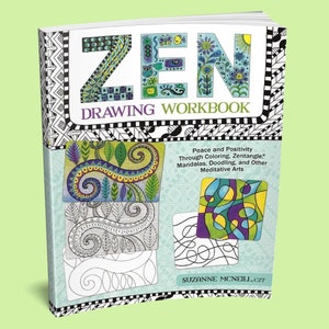 Book: Zen Drawing Workbook - Zentangle Book - Doodling Gifts - Doodling Workbook - Art Therapy Activities