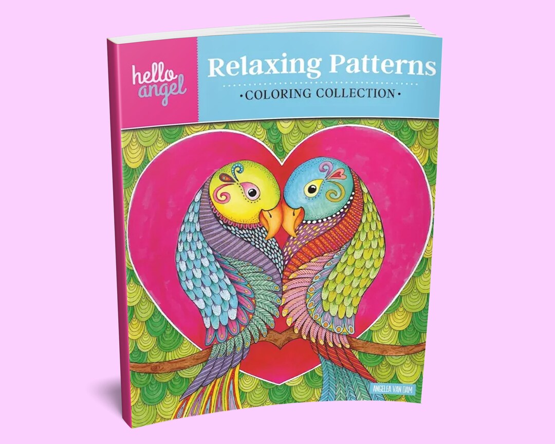 Coloring Book: Hello Angel Relaxing Patterns Coloring Book - Adult ...