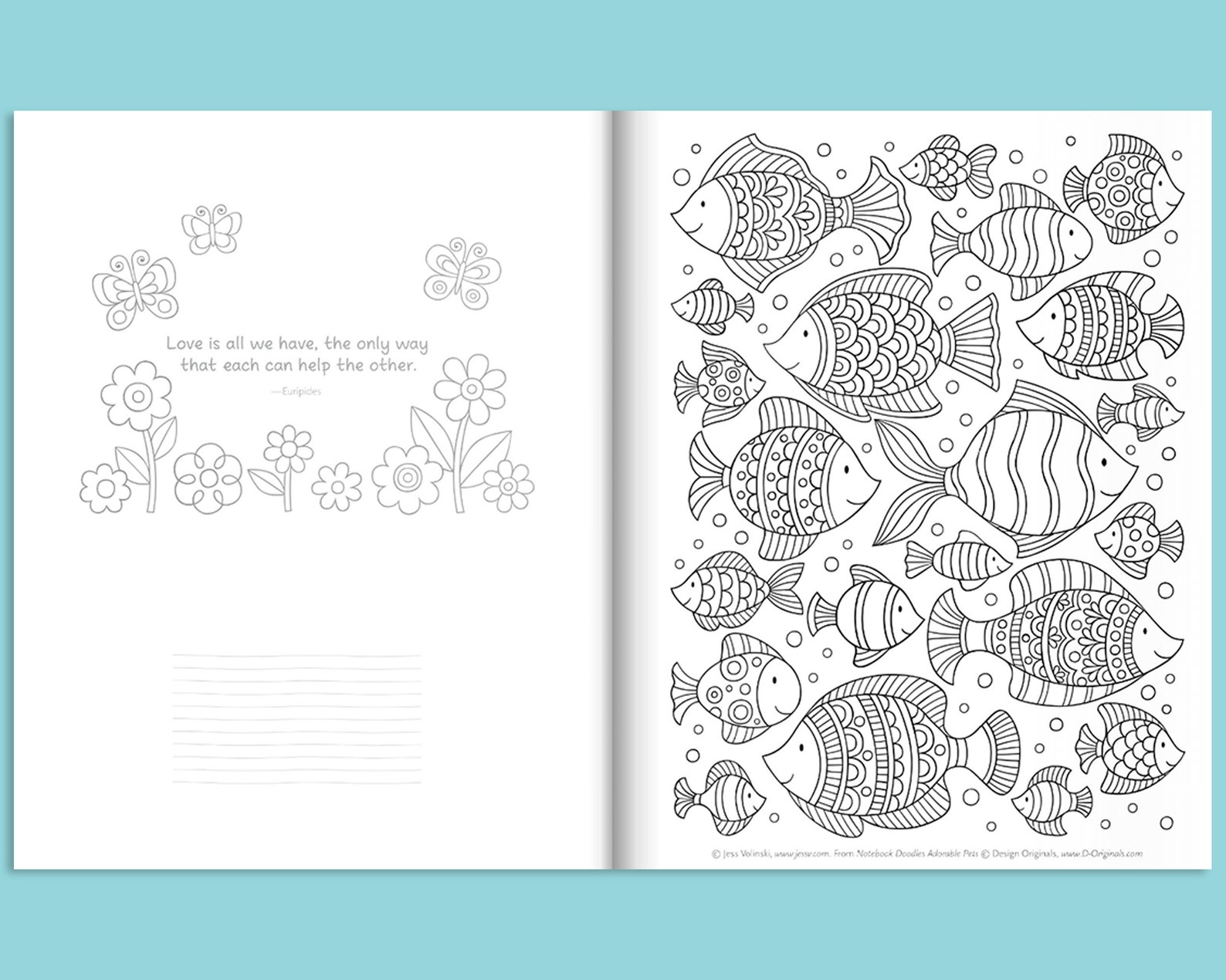 Notebook Doodles: Adorable Pets Coloring & Activity Book - Etsy