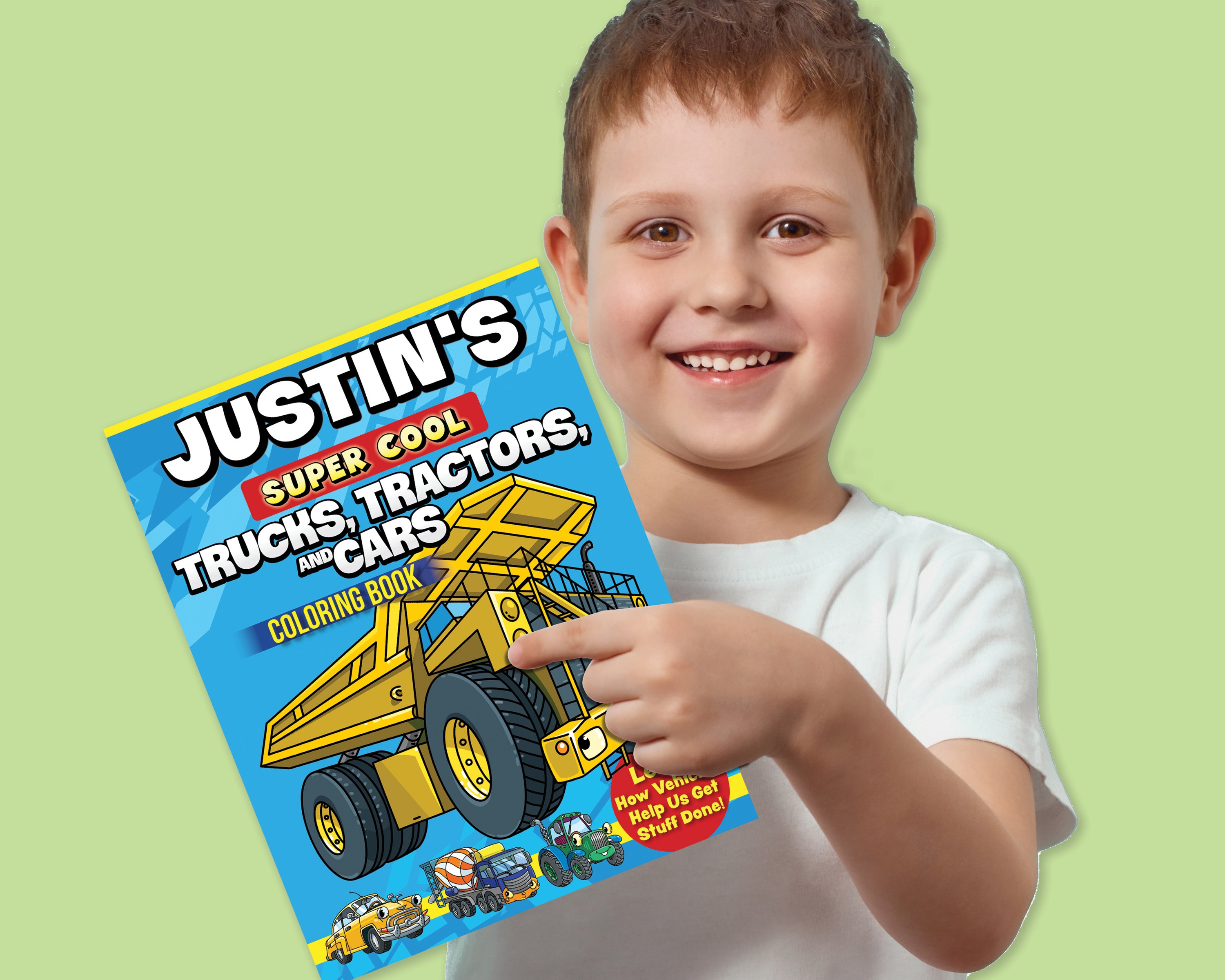 Tractor Coloring Books for Kids Ages 2-4: Cars, trains, tractors