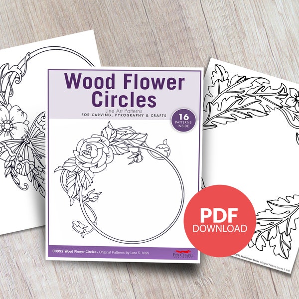 Patterns: Flower Circles Printable Wood Patterns - PDF Télécharger