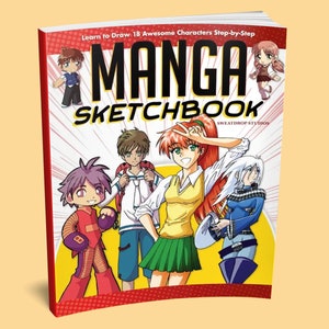 Anime Sketchbook: Anime Girl Series: 100 Large High Quality Sketch