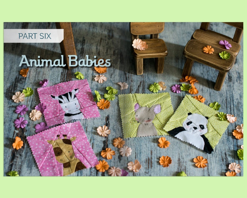 Sewing Scrap Blocks With Character Book Animal Quilt Block Etsy