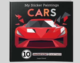 Libro: Mis pinturas adhesivas -CARS - 10 pinturas magníficas - Pintura por pegatina para niños de 6 a 10 años - ¡Motocicletas, carreras y otros vehículos!