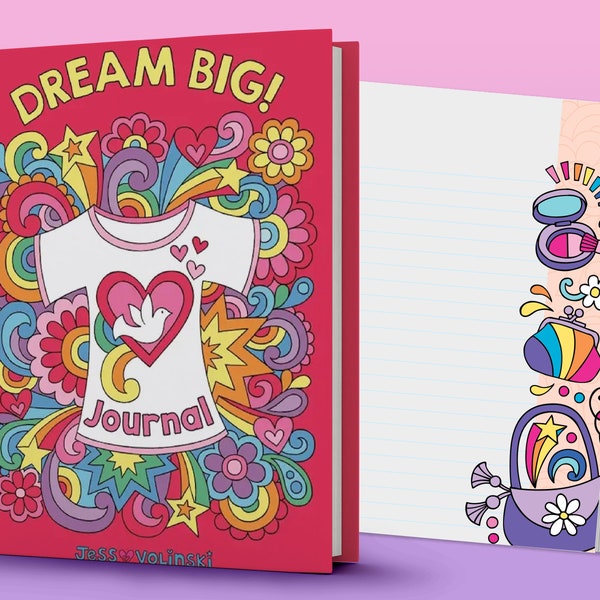 Journal/Notebook:  Doodles Fabulous Fashion Guided - Gift For Girls - Dream Big - White Dove - Lined Pages - Hard Cover