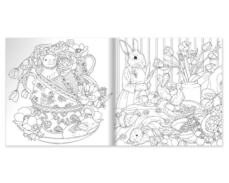 Coloring Book Kingdom of Curious Creatures Coloring Book Etsy