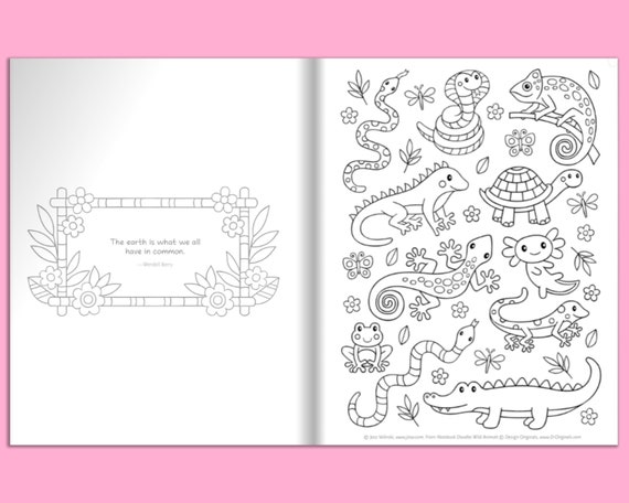 Libro da colorare: quaderno con scarabocchi di animali selvatici, libro da  colorare Libro da colorare per bambini Libro da colorare per ragazze -   Italia