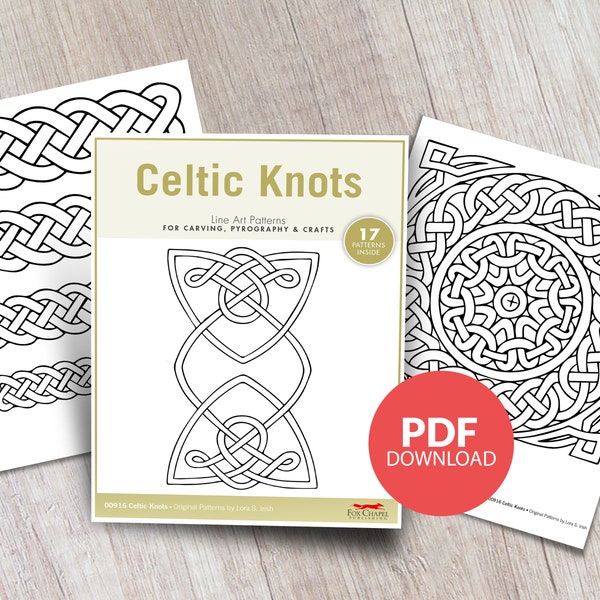 Patterns: Celtic Knots Printable Patterns - PDF Download - Woodworking Gift - Wood Carving Gift - Woodworker Gift