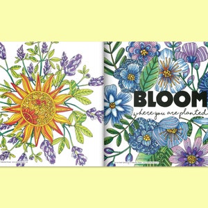 Coloring Book: Hidden Language of Flowers Adult Coloring and Activity Book Drawing Pages, Reflective Prompts, and Interactive Activities 画像 4