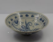 Celadon bowl Chinese antique blue and white porcelain bowl