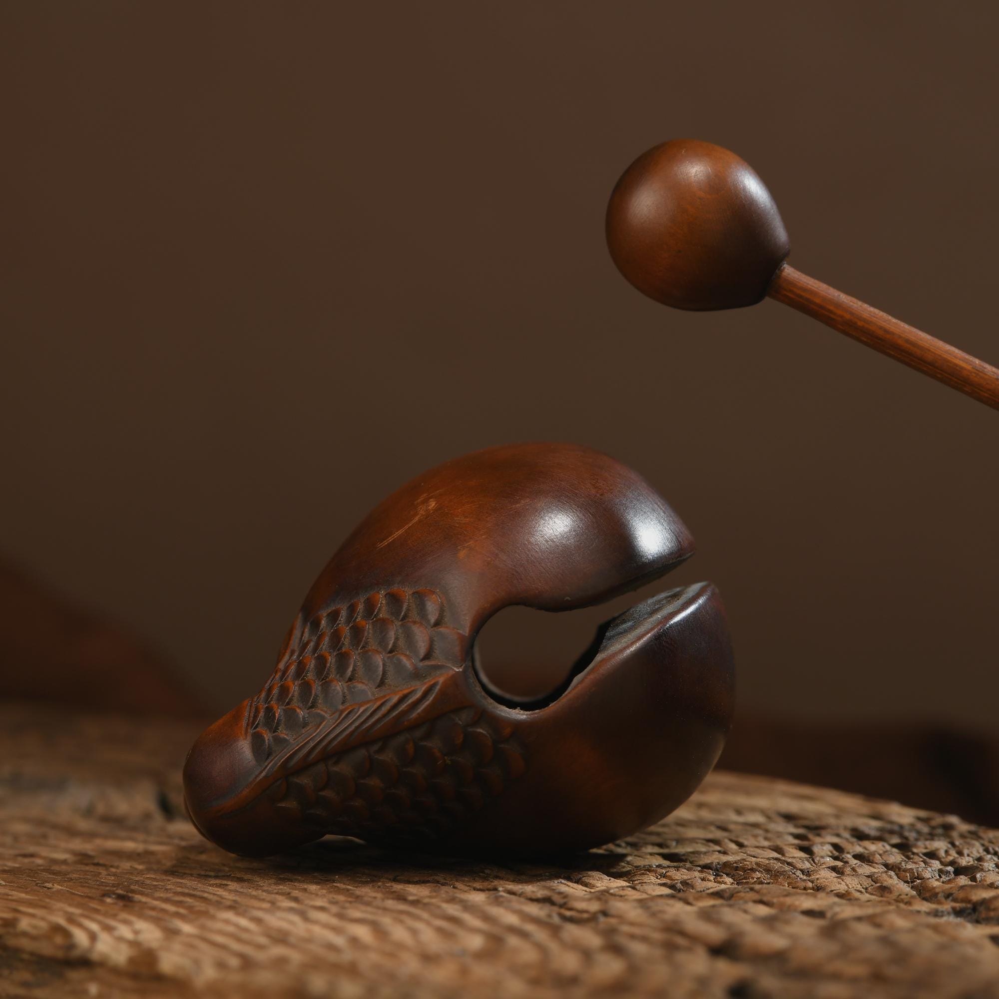 Boxwood Fish Carving: Asian Temple Percussion Instrument - Etsy