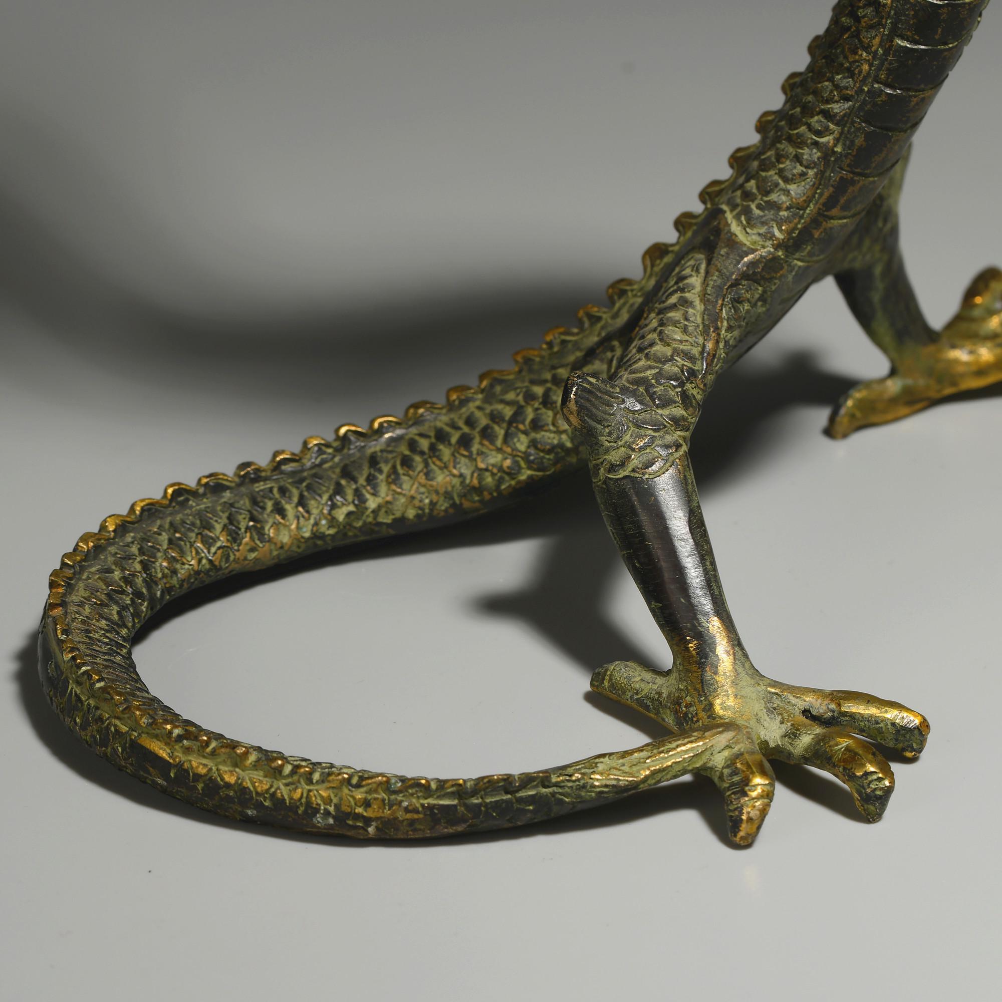 アンティークブロンズ龍彫刻：中国の動物芸術（41X21X13cm） - Etsy 日本