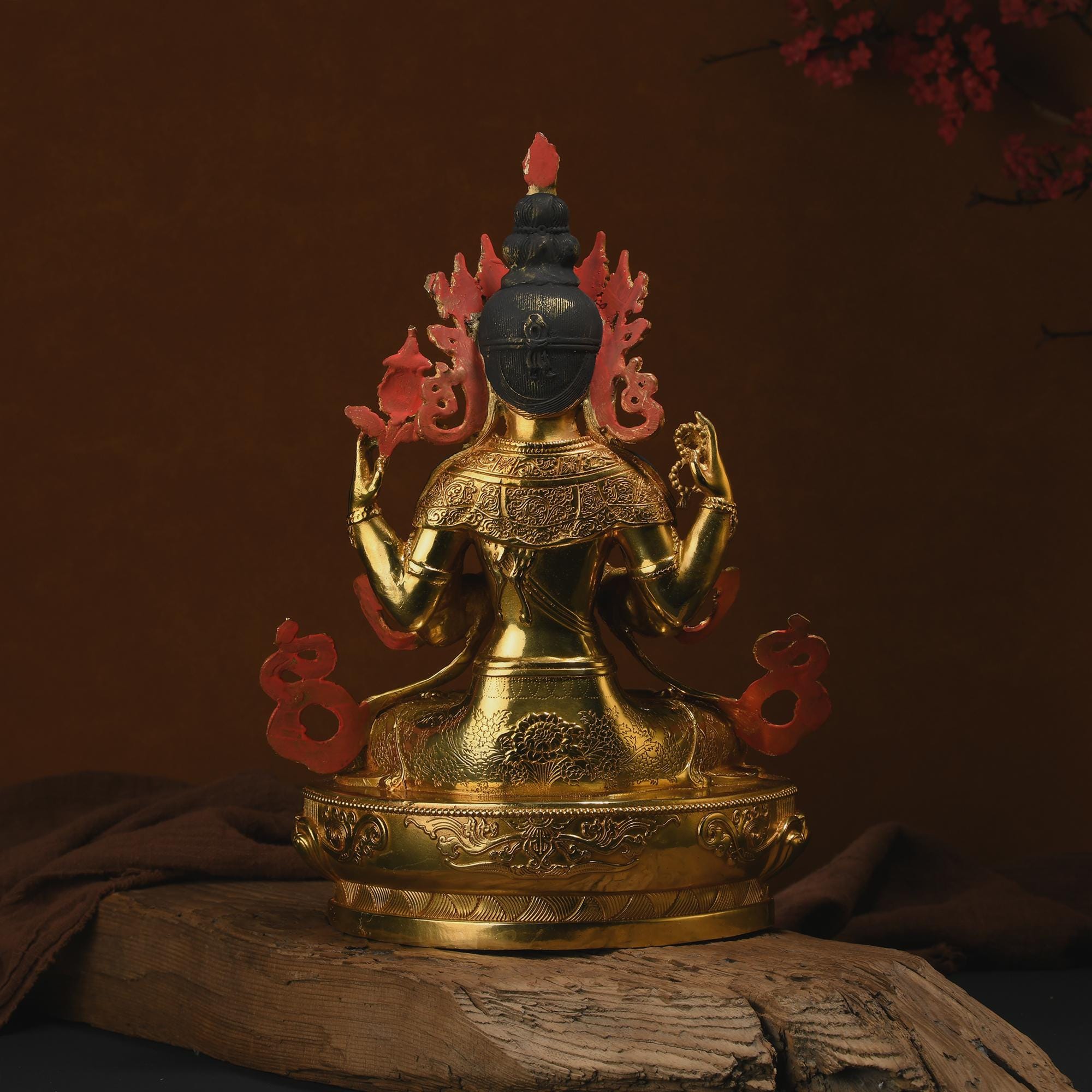 ブロンズ製四臂観音仏像：チベット/ネパールの室内装飾 - Etsy 日本