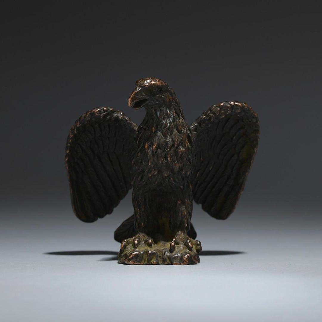 アンティークブロンズ鷲彫刻：日本の芸術動物像 - Etsy 日本