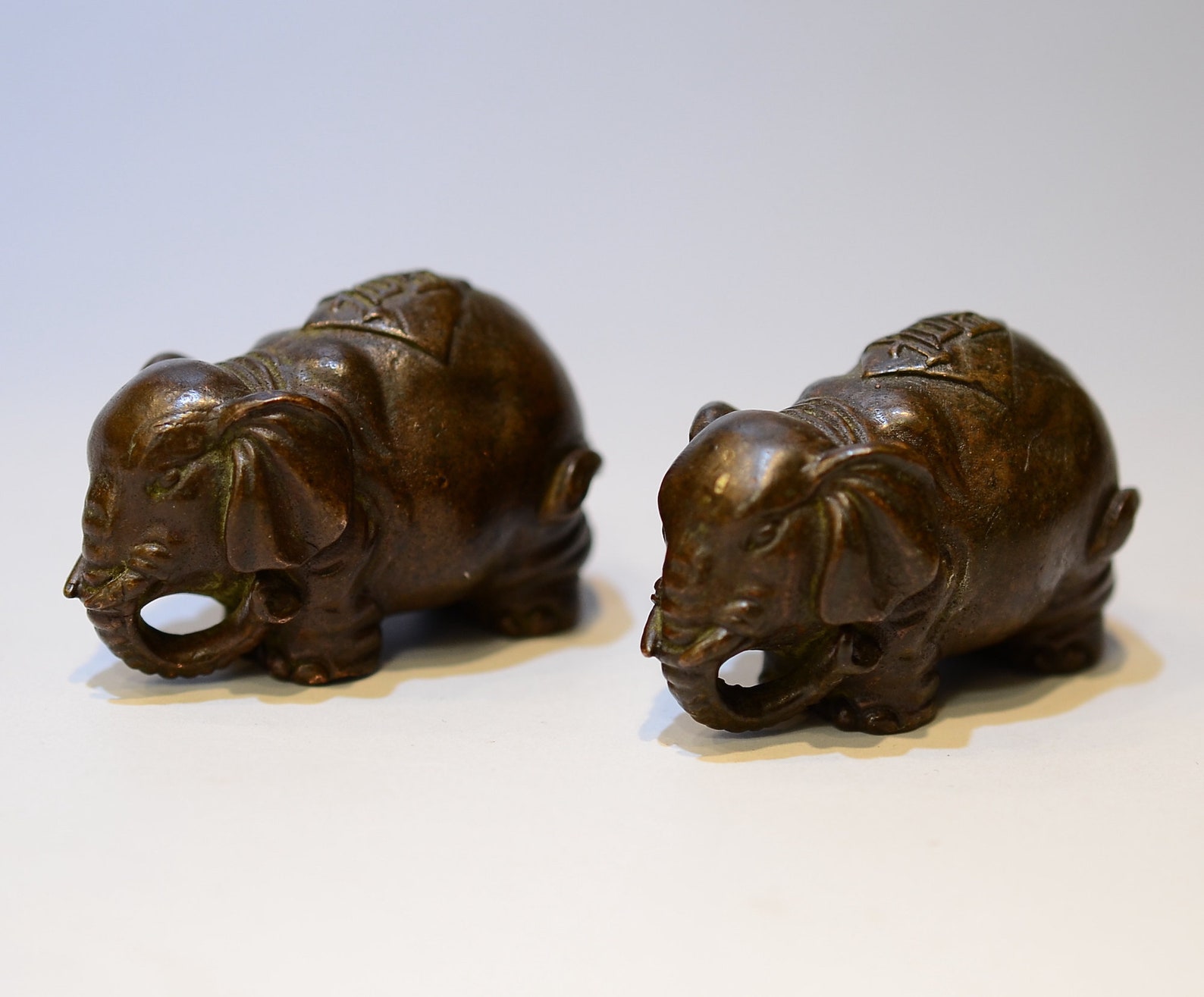 Chinese antique bronze elephant sculpture2 animal Etsy