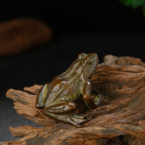 Asian Art, Antique Sculpture, Bronze Frog, Decorative Statue, Insect Sculpture, Animal Sculpture,
